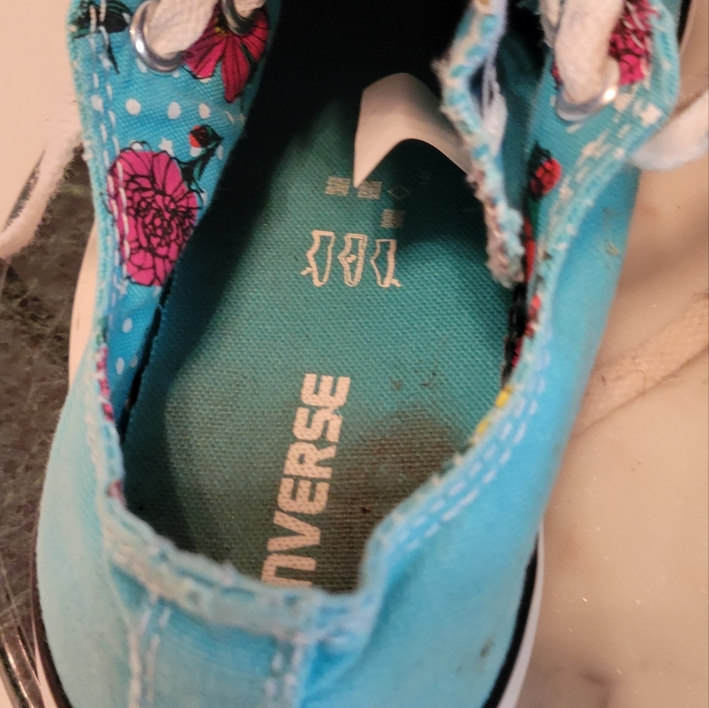 Floral Turquoise Converse - Picture 11 of 16
